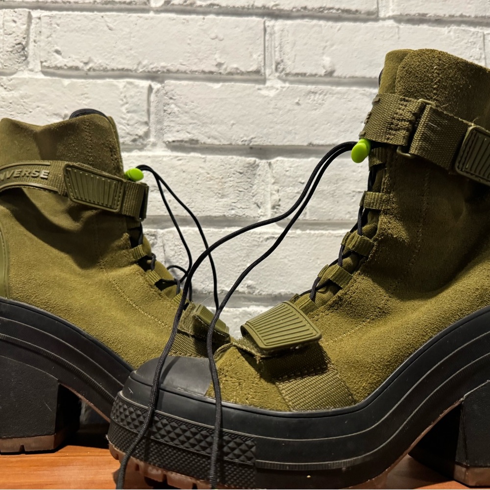Converse Women's Lace-Up Olive Boots - Picture 6 of 6